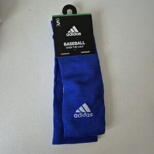 Adidas‎ Baseball Socks Small Blue Over The Calf Mens Compression AEROREADY New